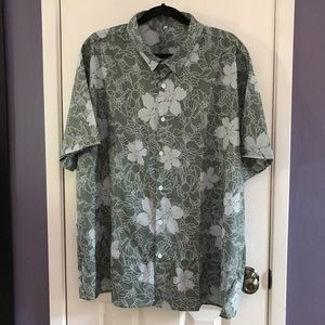 Men Tropical Hawaii shirt green size XL